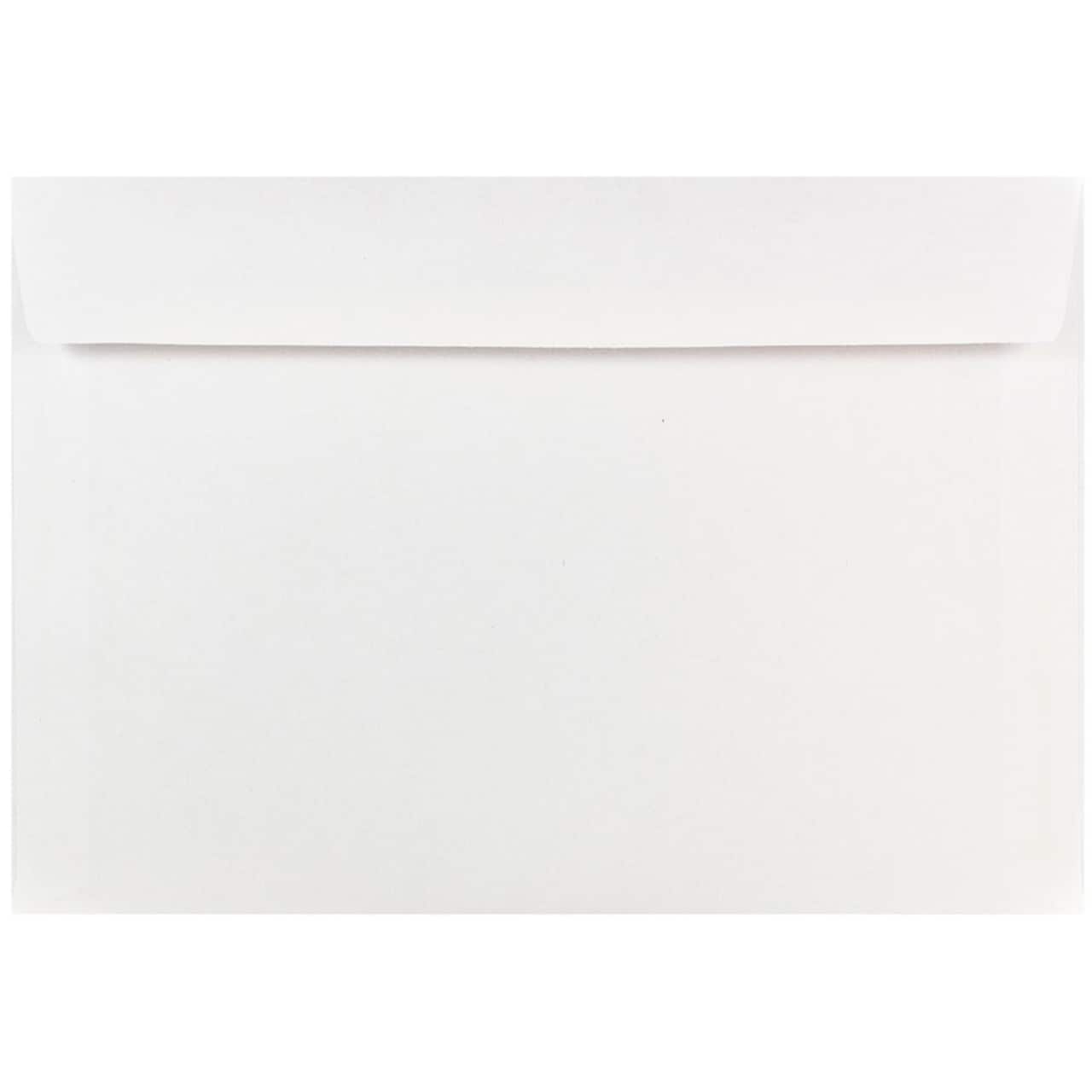 JAM Paper 7" x 10" White Booklet Commercial Envelopes, 50ct.